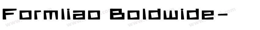 Formliao Boldwide字体转换